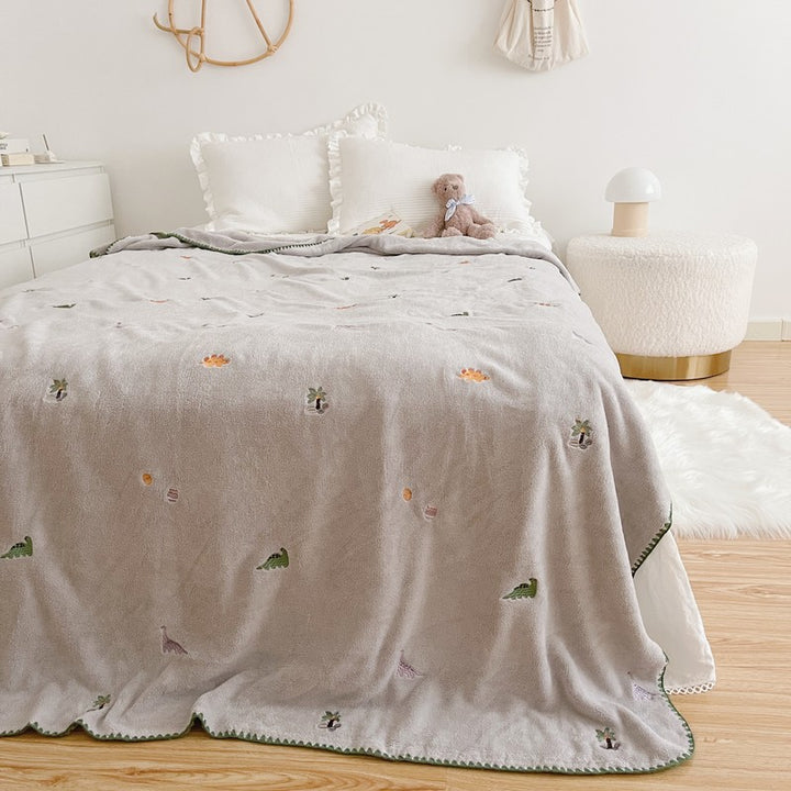 Unisex Myk Snuggle Teppe med Unik Dyremønster Skanto