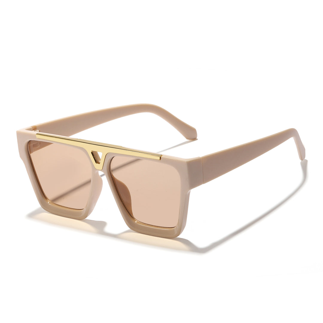 Dame trendy solbriller med minimalistisk ramme Skanto