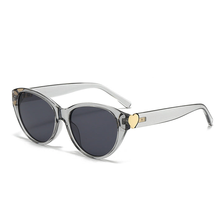 Dame Cat-Eye solbriller med hjerte-motiv Skanto