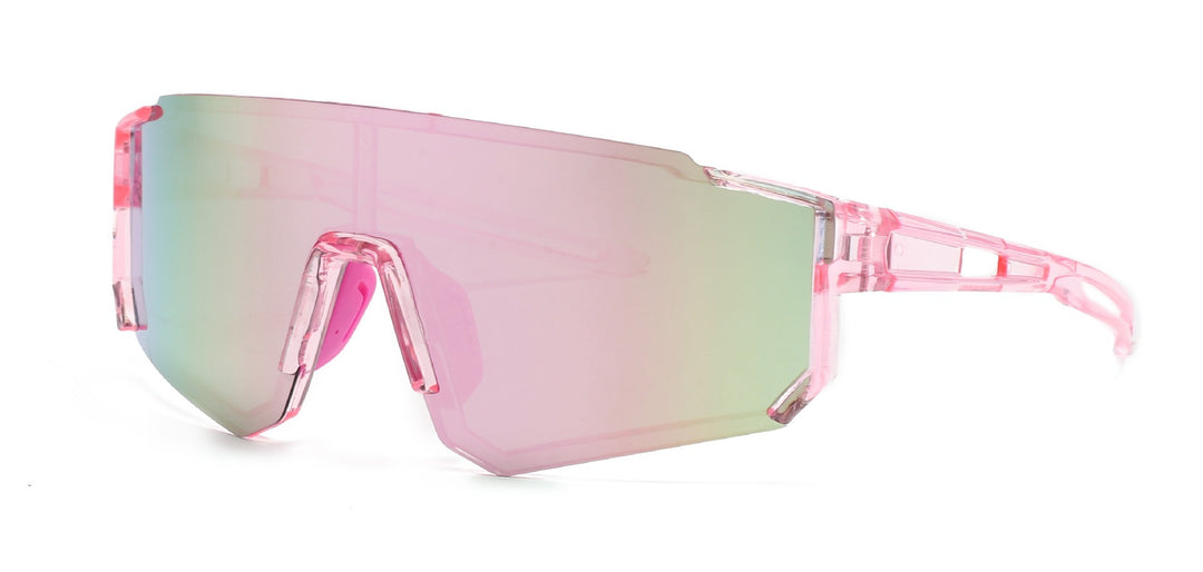 Unisex nan sporty visir-solbriller med polariserte bruddsikre polykarbonatlinser Skanto