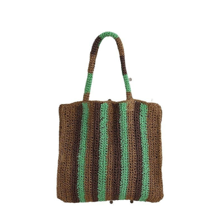 Flettet handlenett med moderne stripe mønster Skanto