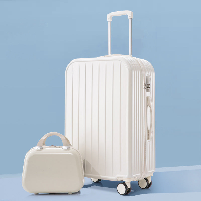 Unisex stilleggende rippled hard-shell koffert Skanto