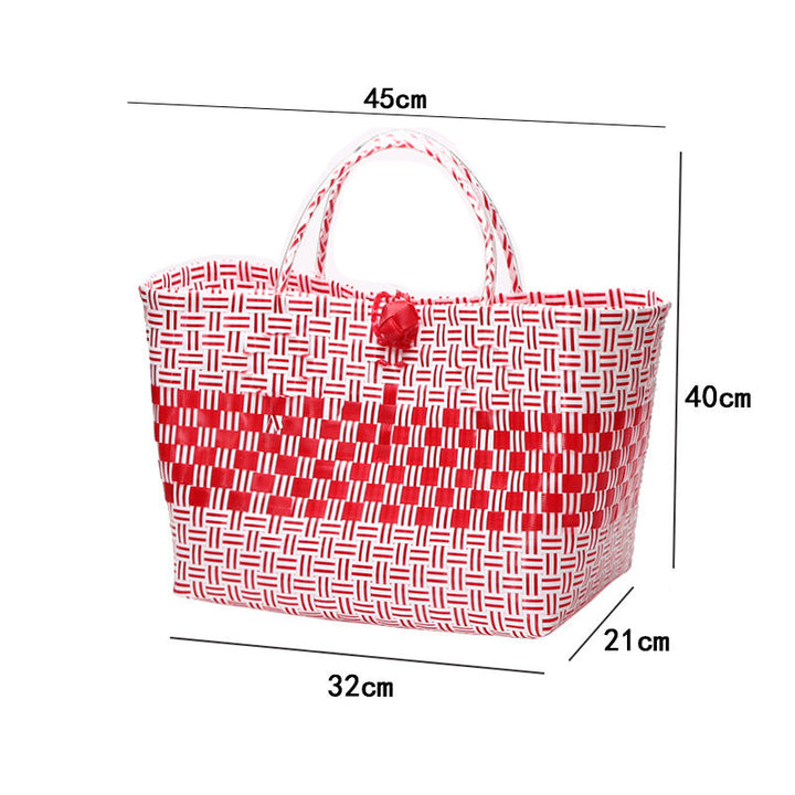 Stor kapasitet vevd handlebag Skanto