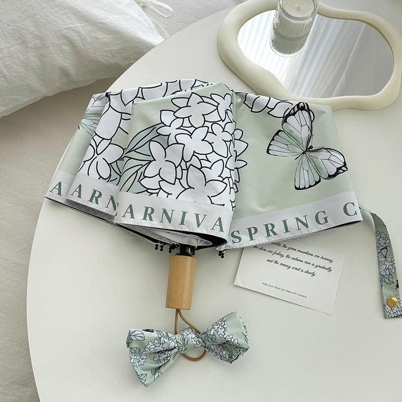 Dame Faltbar paraply med innovativt blomsterdesign Skanto