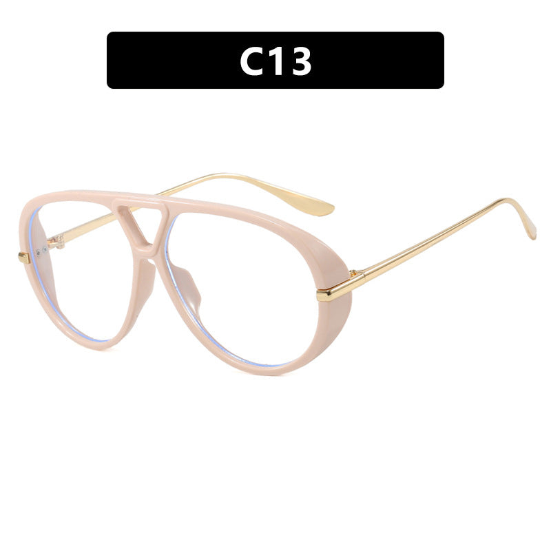 Dame Oversized solbriller med elegant plastramme og speilbelagte glass Skanto