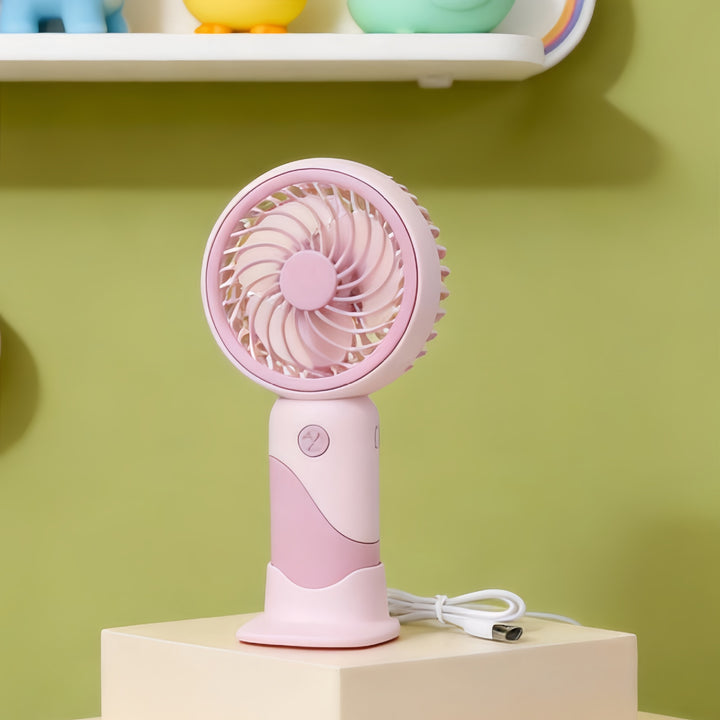 Dame bærbar USB Mini-håndvifte med fleksibel neigemechanisme Skanto