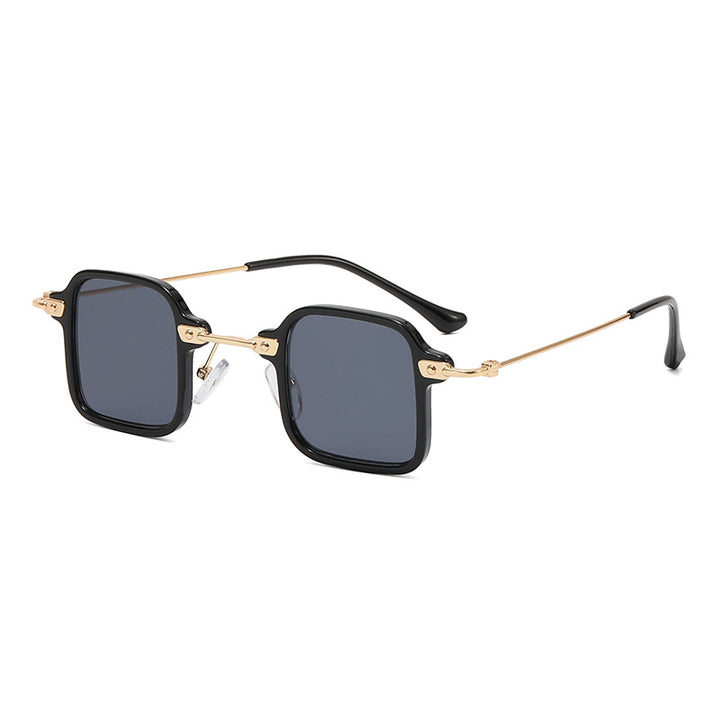 Dame kvadratisk motesolbrille med stilig metallramme Skanto