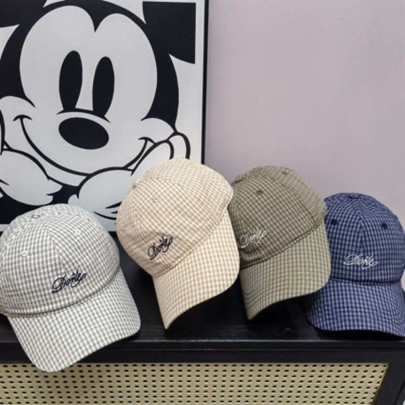 Kvinne Strukturert Rutet Baseballcaps Skanto
