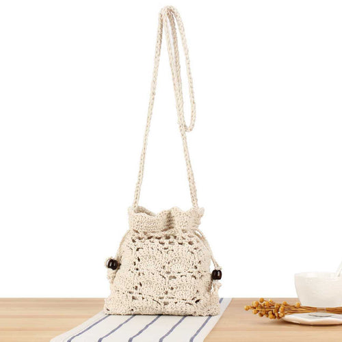 Hand-knotted tote bag with playful pattern Skanto