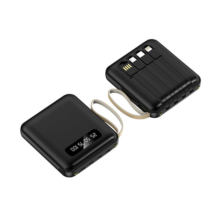 Slim Powerbank med integrerte kabler Skanto