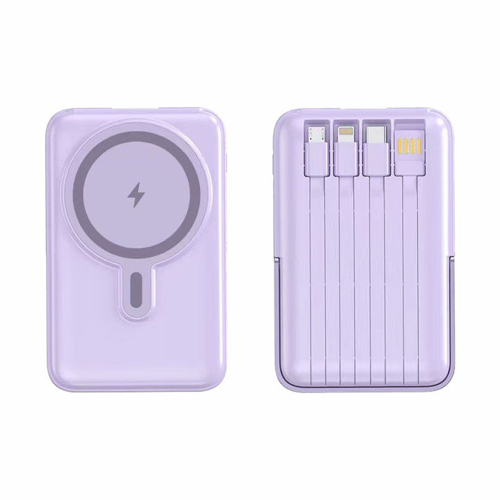 Bærbar powerbank med integrert kabelforge fra Skanto