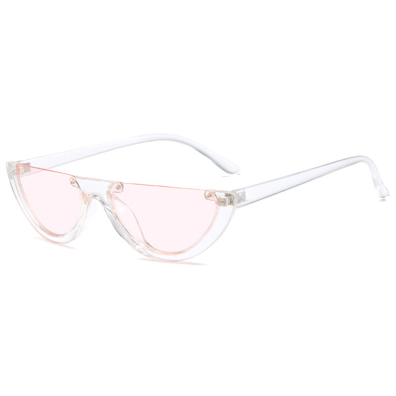 Dame trendy Cat-Eye solbriller med gjennomsiktig ramme Skanto