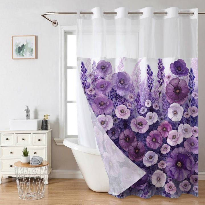 Kunstnerisk Blomster Dusjforheng Skanto