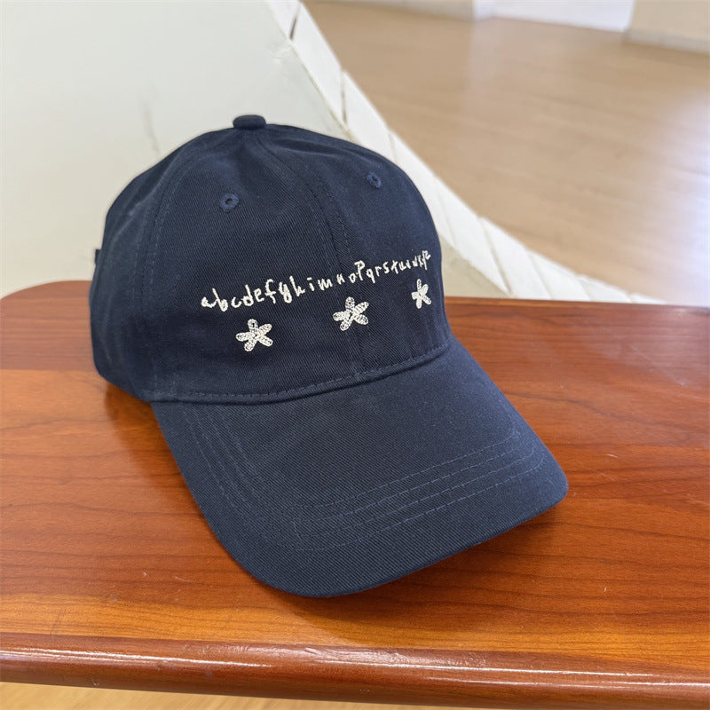 Kvinnenes Uformelle Broderte Bomulls Baseballcaps Skanto
