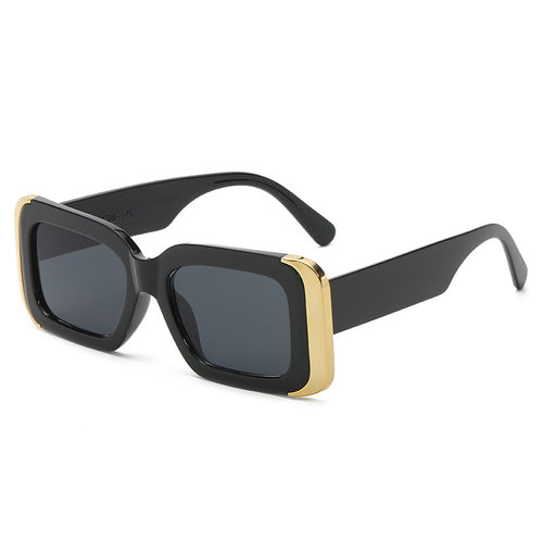 Dame Oversized-solbriller i moderne dyreprint-design Skanto