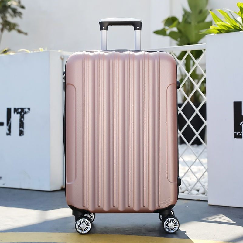 Hardsided suitcase with 360-degree rolling system and integrated safety feature Skanto