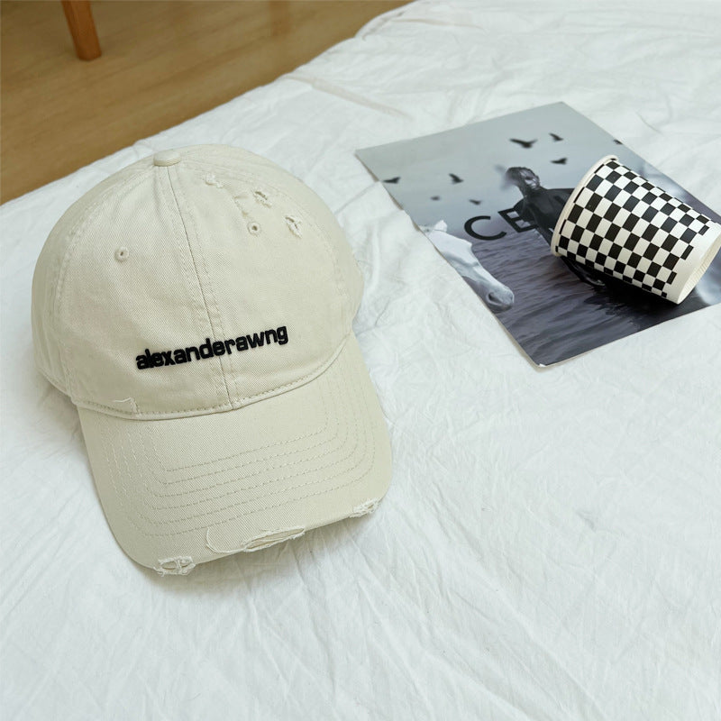 Unisex Slittet Bomull Baseball Caps Skanto