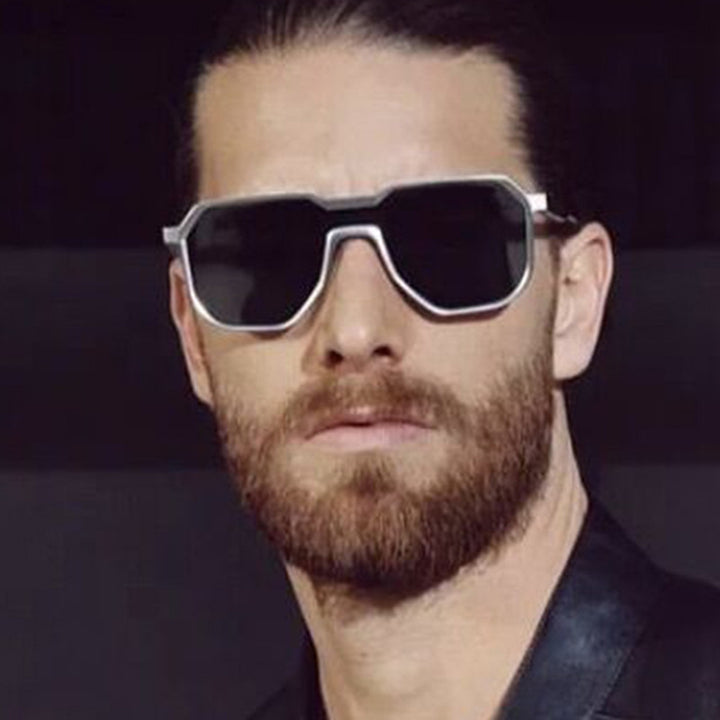 Dame ekstravagant geometrisk solbrille med beskyttende UV-filter Skanto