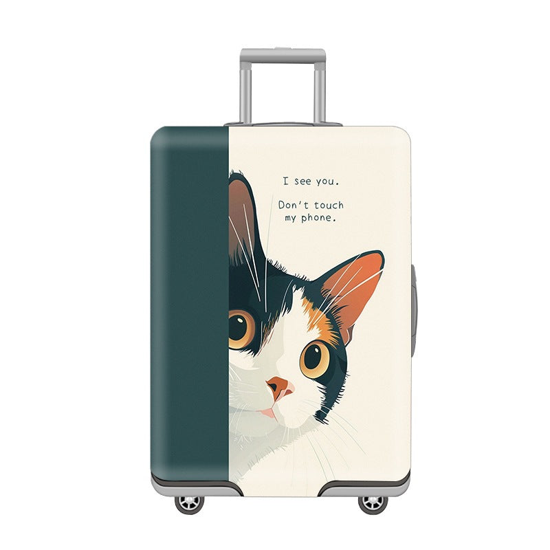 Cartoon Cat Design Hard Shell Luggage Skanto