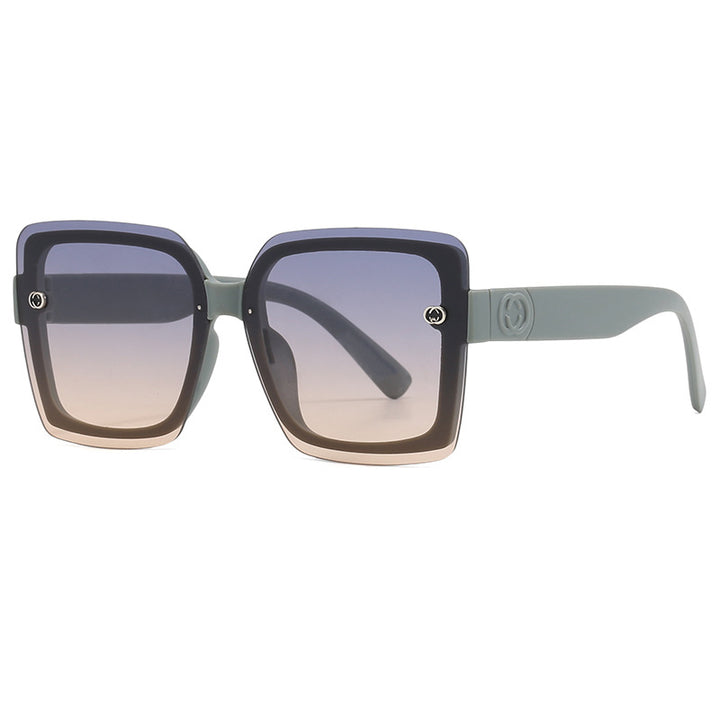 Dame oversized kvadratisk solbrille med elegant ramme Skanto