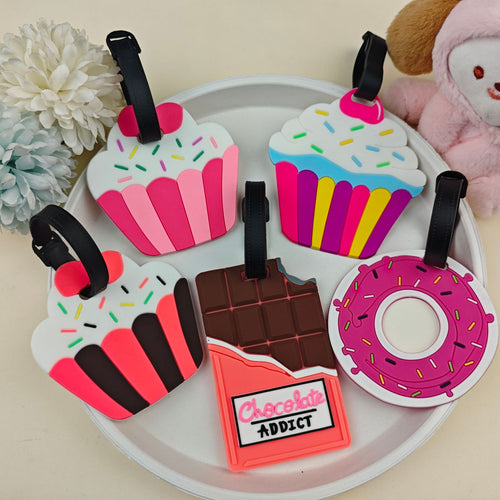 Unisex bagasjetag i cupcake-design Skanto