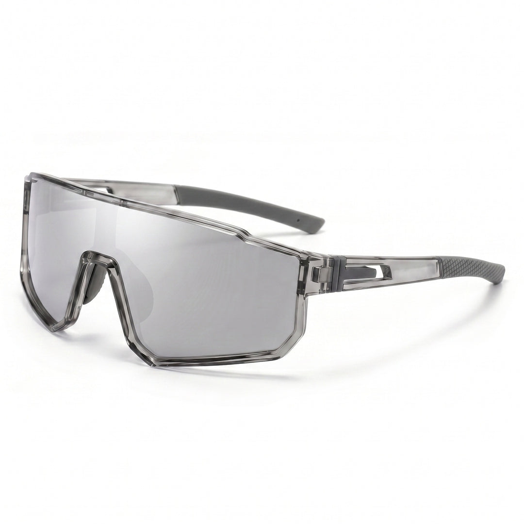 Dame nan sportslig overdimensjonert skjoldsolbrille med UV400 beskyttelse, brudsikkert polykarbonatglass og sklisikre stenger Skanto