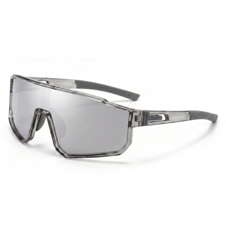 Dame nan sportslig overdimensjonert skjoldsolbrille med UV400 beskyttelse, brudsikkert polykarbonatglass og sklisikre stenger Skanto