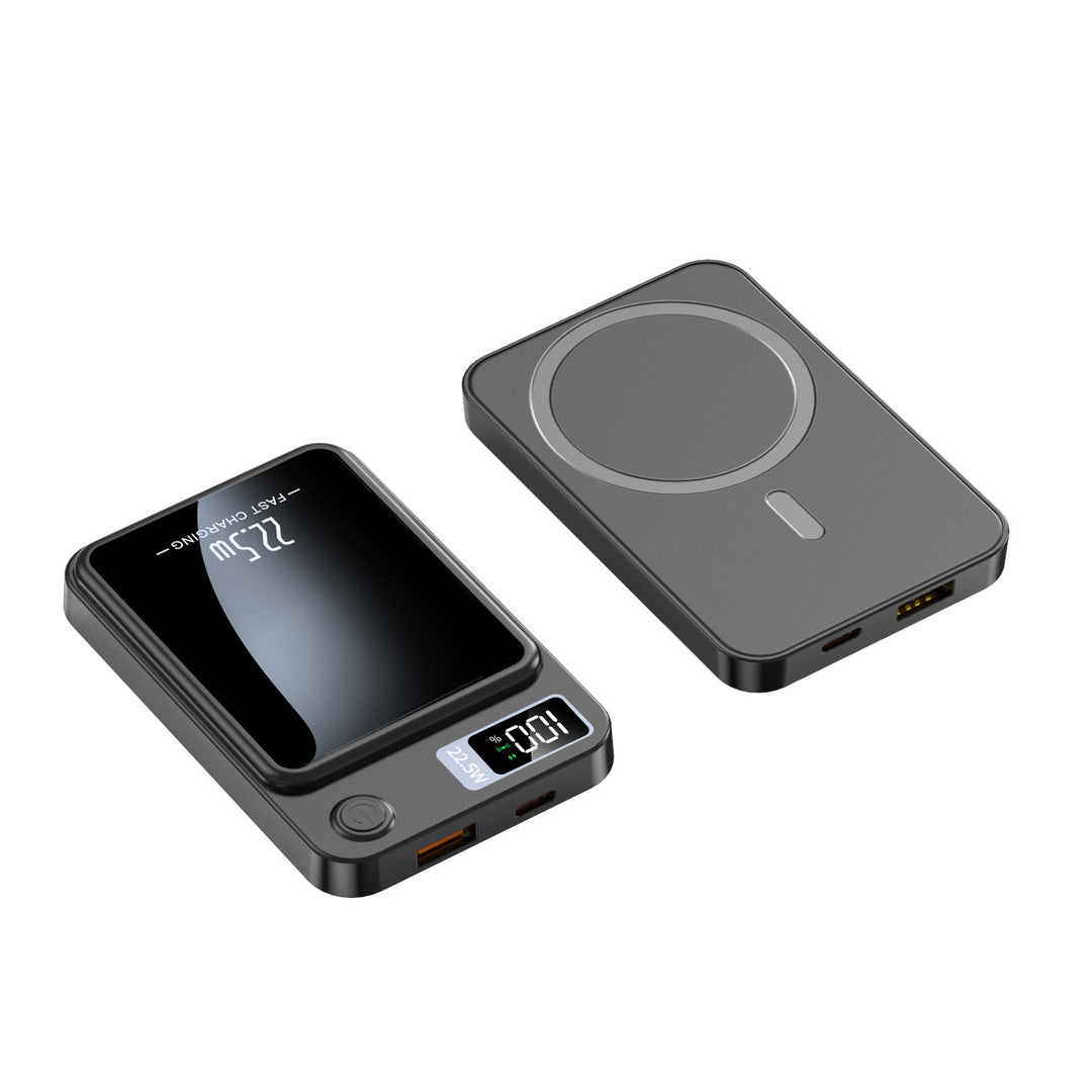Powerbank med trådløs ladingsfunksjon fra Skanto