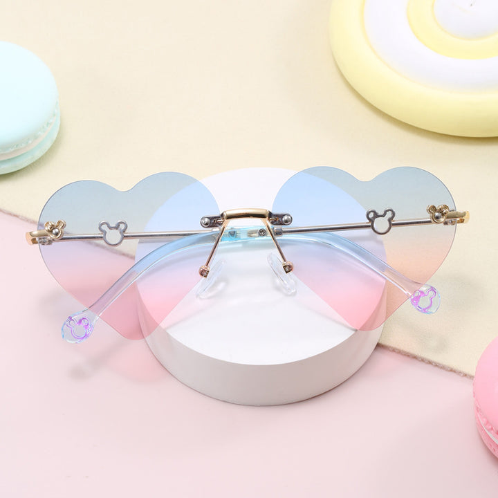 Dame hjerteformet solbrille med speilende linser Skanto
