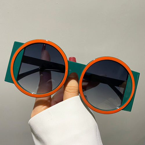 Dame oversized solbrille med kvadratisk ramme og UV-beskyttelse Skanto