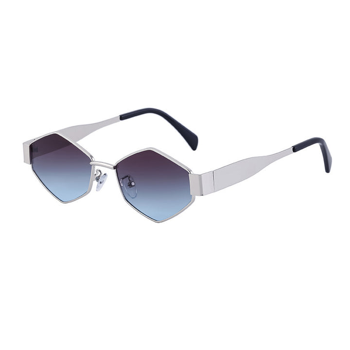 Dame geometrisk solbrille med moderne ramme Skanto