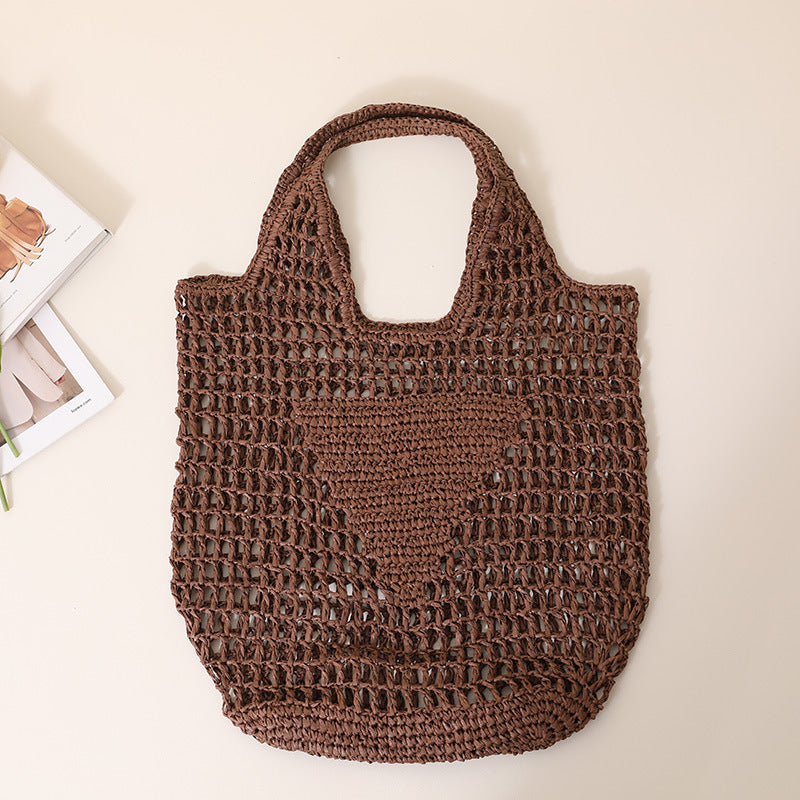 Grov hekletotebag med store håndtak Skanto
