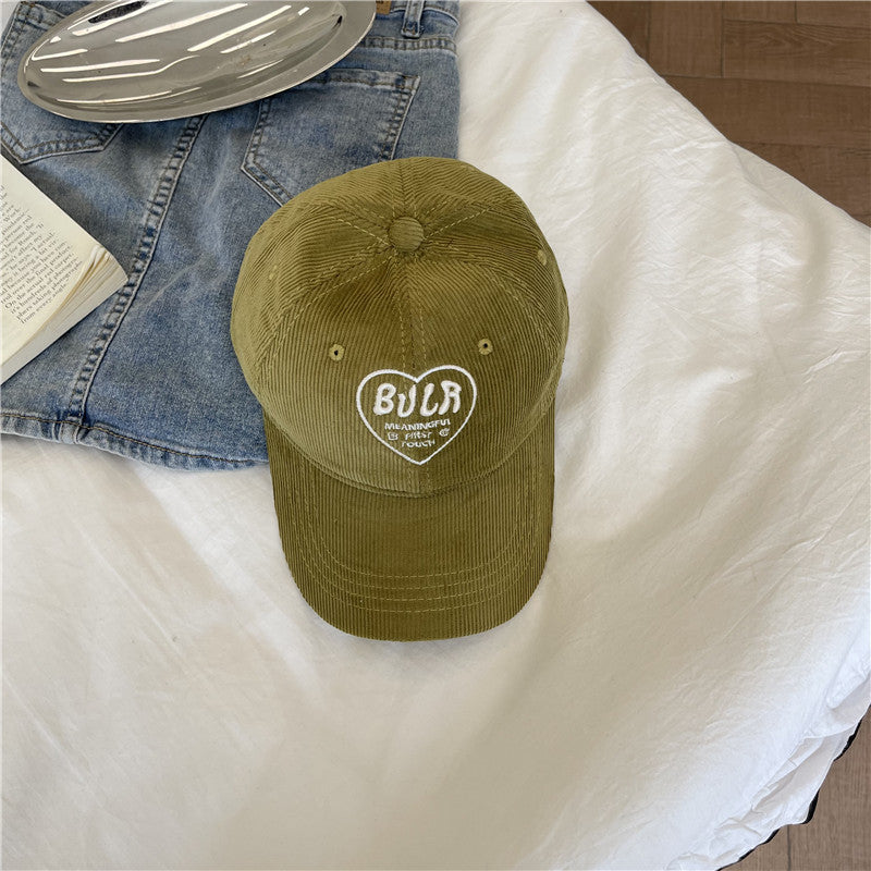 Kvinnens teksturerte kordfløyels baseball cap Skanto