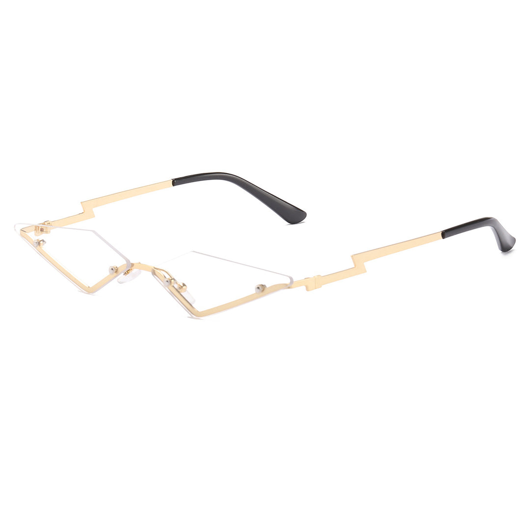 Dame Designer-solbrille med futuristisk ramme Skanto