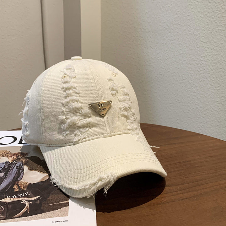 Damer's Slittet Denim Baseball Cap Skanto 1784084082