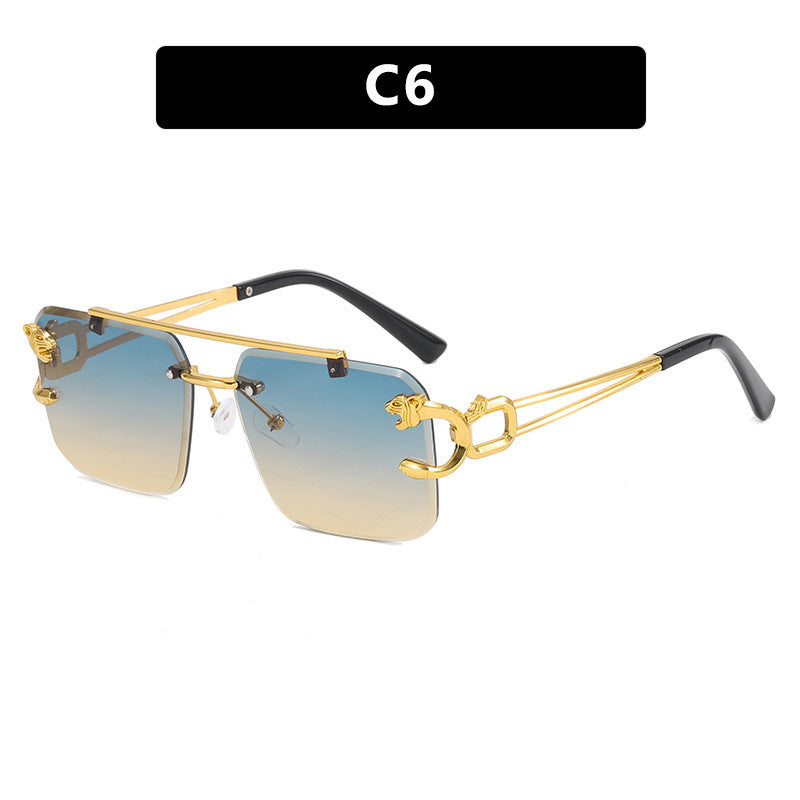 Dame kvadratisk solbrille med elegante dekorative detaljer Skanto
