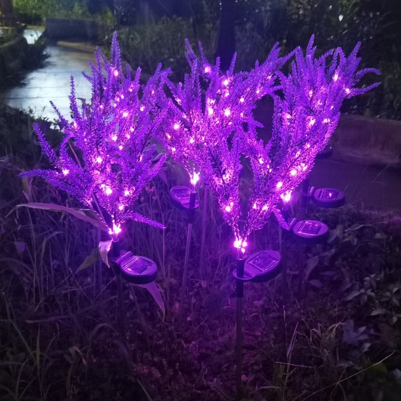 Solar LED Faux Lavendel Hage Stake Lys Skanto