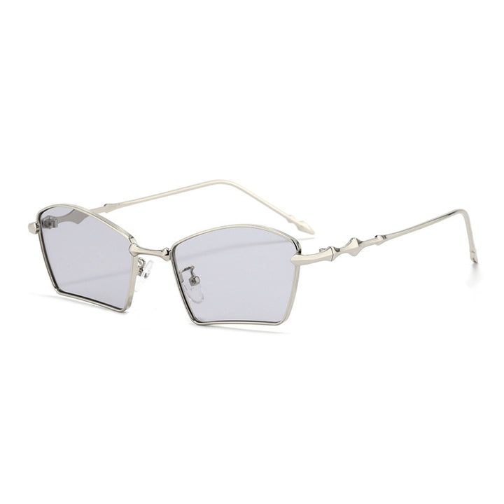 Dame trendy solbriller med geometrisk ramme og gradientlinser Skanto