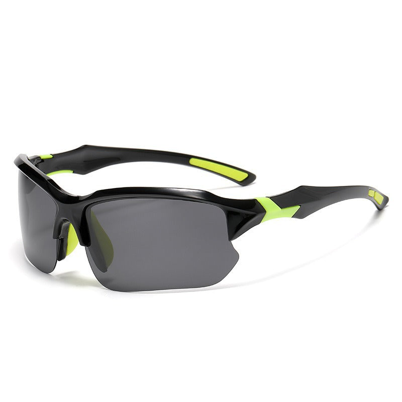 Unisex nan sportlig ytelses solbriller med delramme polarisert UV-beskyttelse rutsjfrie nesepads Skanto