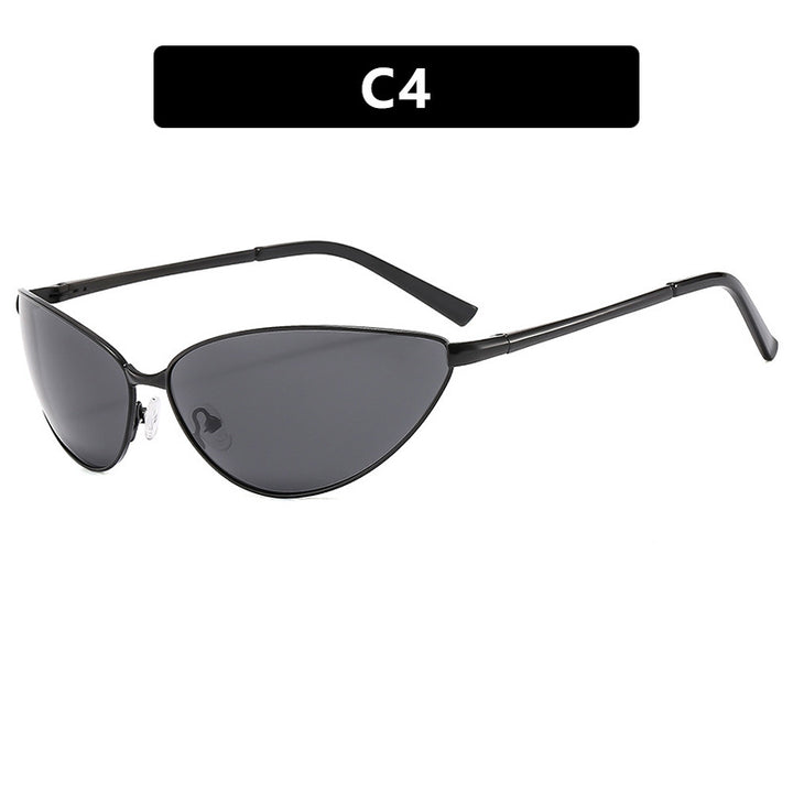 Damer Cat-Eye solbriller med moderne metallramme Skanto