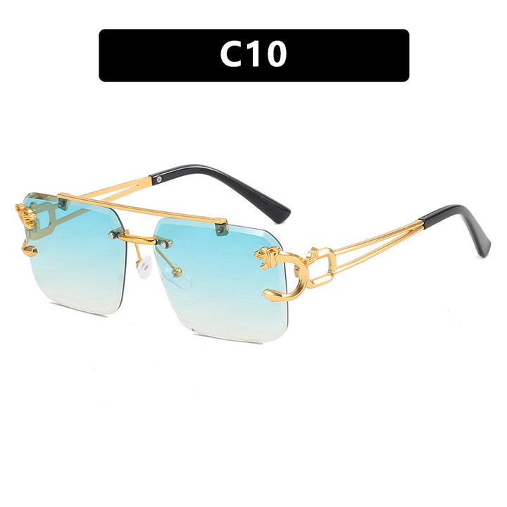 Dame kvadratisk solbrille med elegante dekorative detaljer Skanto