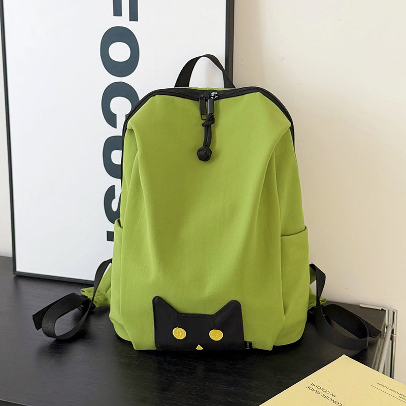 Søt katt ansikt skole ryggsekk