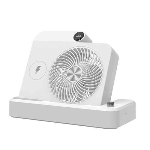 Bærbar oppladbar skrivebordsventilator Skanto
