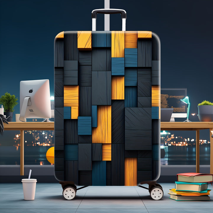 Hard Shell Bagasje med Geometrisk Design Skanto