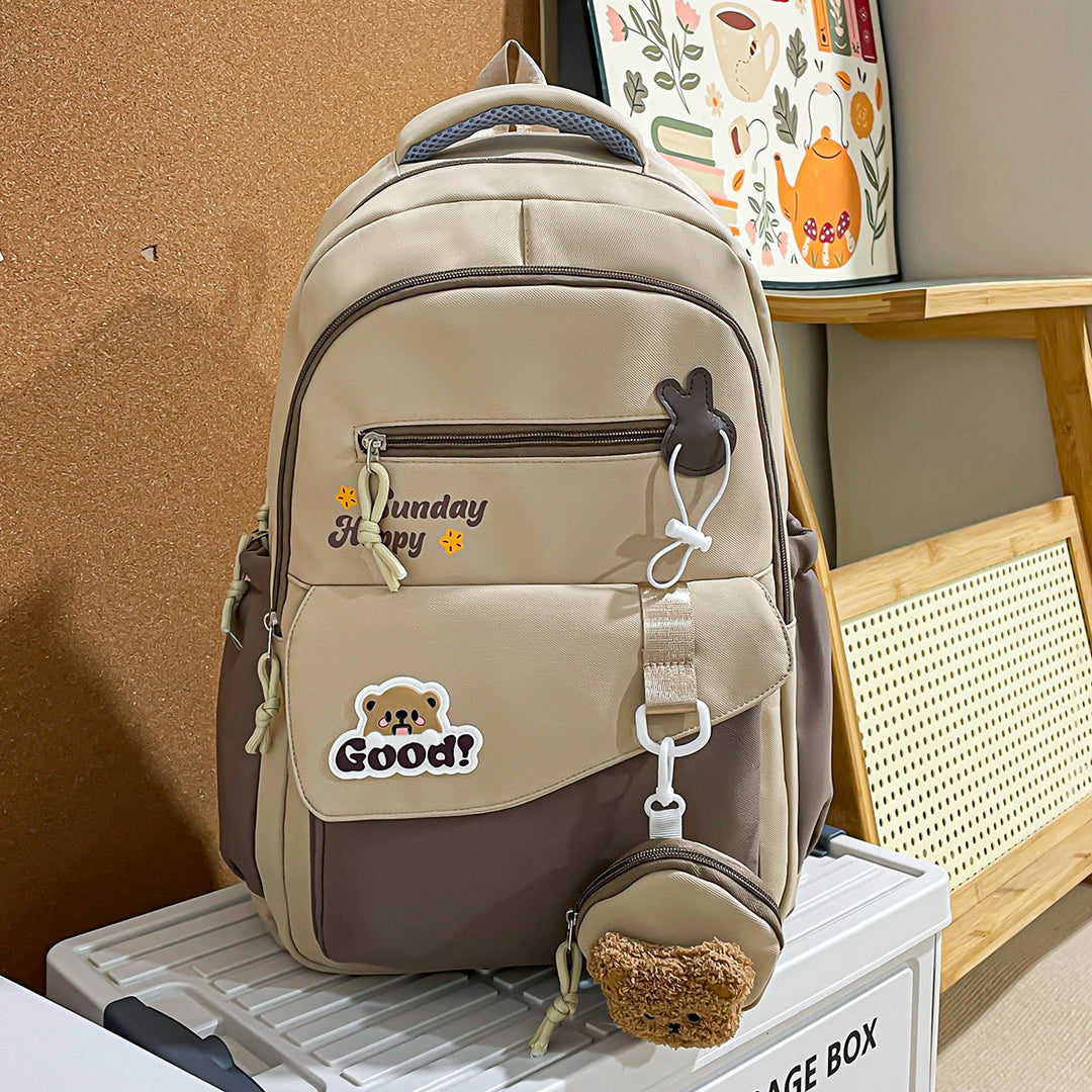 Søt dyretemat skole ryggsekk Skanto