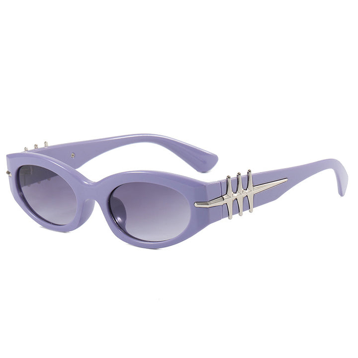 Dame elegant Cat-Eye solbriller med moteriktige aksenter Skanto