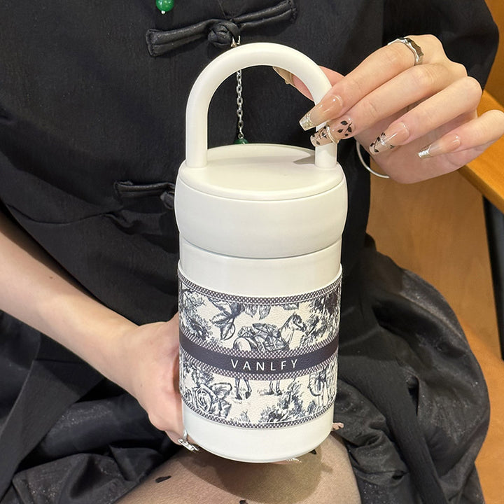 Damen stilvoller Thermobecher mit praktischem Tragegriff Skanto
