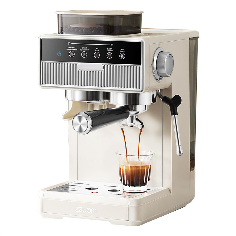 Espressomaskin med integrert kverntog og dampdyser Skanto
