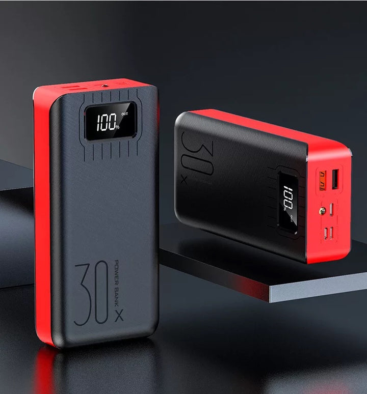 Høyytelses powerbank med intelligent LCD-skjerm og to USB-porter Skanto