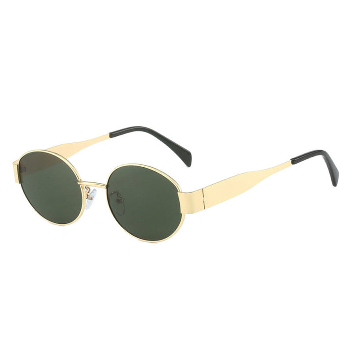 Dame moteriktig solbrille med elegant metallramme Skanto